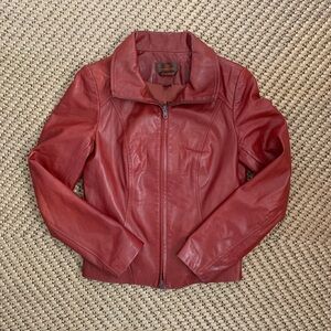 Danier Women's Deep Red Leather Jacket